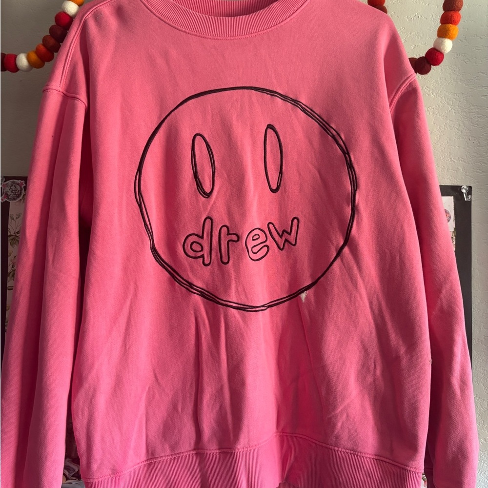 Drew House Pink Smiley Sweatshirt